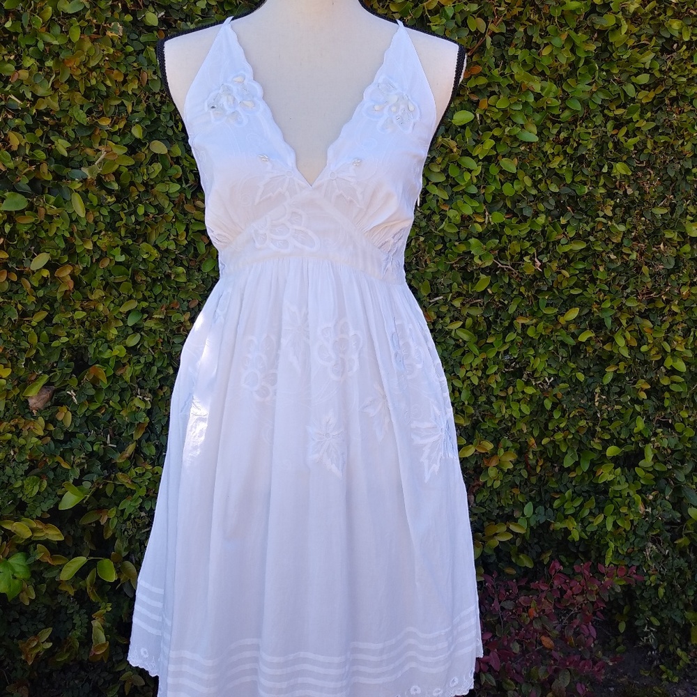Somi White Cotton Dress